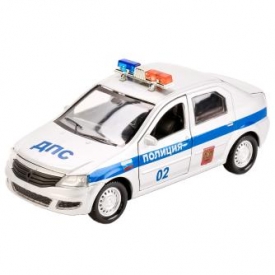Машина полицейская Технопарк RENAULT LOGAN инерционная 12 см