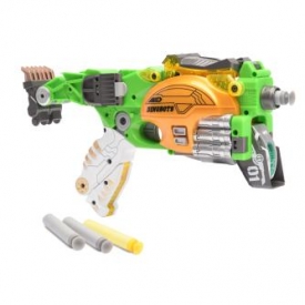 Пистолет-робот 2 в 1 Devik Toys Стегозавр с 6 мягкими патронами