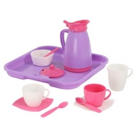 Посуда с подносом Полесье Алиса на 2 персоны (Pretty Pink)