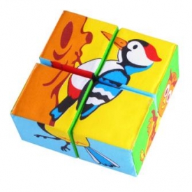 Кубики Мякиши Собери картинку (Птицы) 4 кубика
