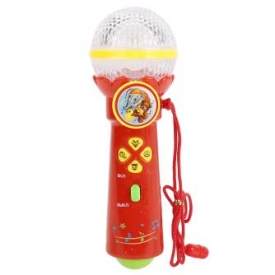 Игрушка микрофон УМка световые и звуковые эффекты с песнями на стихи Барто на блистере