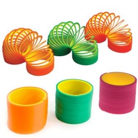 Пружинка пластик Slinky Неон - 2х-цветная в ассортименте