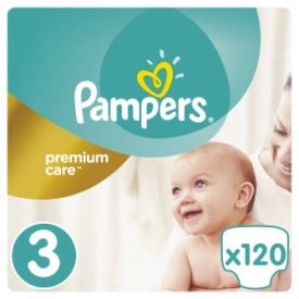 Подгузники Pampers Premium Care Мега 5-9кг 120шт