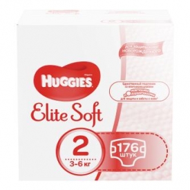 Подгузники Huggies Elite Soft 2 3-6кг 176шт