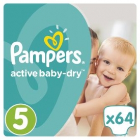 Подгузники Pampers Active Baby Джайнт 11-18кг 64шт