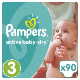Подгузники Pampers Active Baby Джайнт 4-9кг 90шт