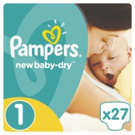 Подгузники Pampers New Baby-Dry Newborn 2-5кг 27шт