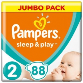 Подгузники Pampers Sleep and Play 2 4-8кг 88шт