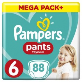 Подгузники-трусики Pampers Pants 6 15+кг 88шт