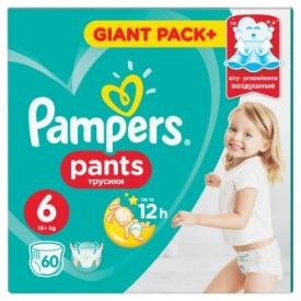 Подгузники-трусики Pampers Pants Extra Large 15+кг 60шт
