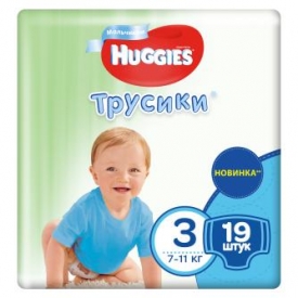 Подгузники-трусики для мальчиков Huggies 3 7-11кг 19шт
