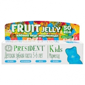 Зубная паста President Kids Fruit Jelly Мармелад 50мл 3-6лет