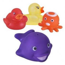 Игрушки для ванны меняющие цвет Курносики Веселое купание 4 шт.