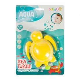 Игрушка для ванны BabyGo Морская черепашка желтая