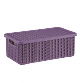 Коробка IDEA Вязание с крышкой 3л Пурпурная