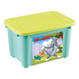 Ящик Пластишка Tom and Jerry S универсальный с аппликацией Бирюзовый