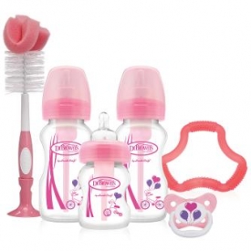 Набор бутылочек Dr Brown's антиколиковых с широким горлышком 8 предметов Розовый WB03305