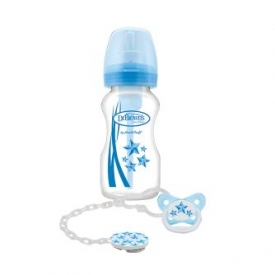 Набор бутылочек Dr Brown's антиколиковых с широким горлышком подарочный 4 предмета Синий WB91406