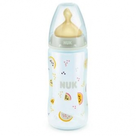 Бутылочка Nuk First Choice Plus с рисунком 300мл Прозрачный-Серый