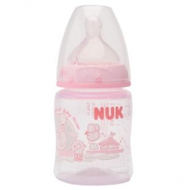 Бутылочка Nuk First Choice Baby Rose 150 мл Розовая с силиконовой соской для пищи М-1