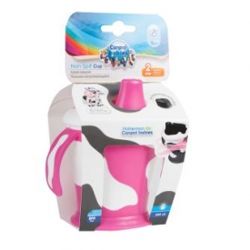 Чашка-непроливайка Canpol Babies с ручками CB Little cow 9+250мл Розовый