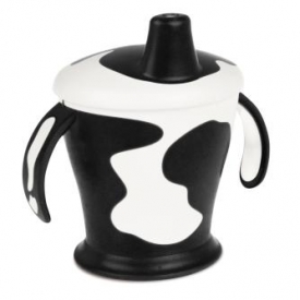 Чашка-непроливайка Canpol Babies с ручками CB Little cow 9+250мл Черный