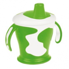 Чашка-непроливайка Canpol Babies с ручками CB Little cow 9+250мл Зеленый