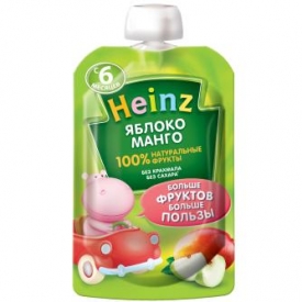 Пюре Heinz яблоко-манго пауч 90г/100г с 6месяцев