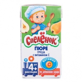 Пюре Спелёнок груша с витамином C для детей с 4 месяцев 125 г
