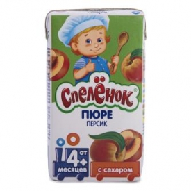 Пюре Спелёнок персик для детей с 4 месяцев 125 г