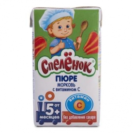 Пюре Спелёнок морковь для детей с 5 месяцев 125 г