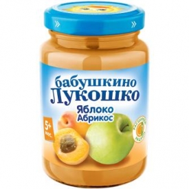 Пюре Бабушкино лукошко яблоко-абрикос для детей с 5 месяцев 200 г