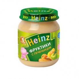 Пюре Heinz фрукты-печенье-пребиотик 120г с 6месяцев
