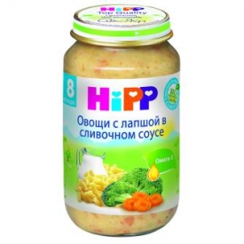 Пюре Hipp брокколи-лапша-сладкий соус 220г с 8месяцев