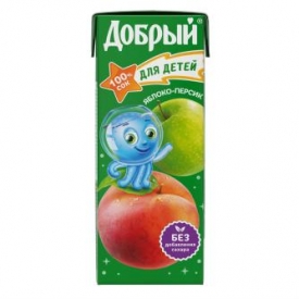 Сок Добрый яблоко-персик 0.2л с 5месяцев