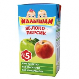 Нектар ФрутоНяня Малышам яблоко-персик 0.125л с 5месяцев