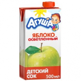 Сок Агуша яблоко осветленный 0.5л с 4 месяцев
