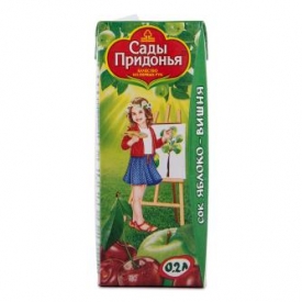 Сок Сады Придонья яблоко-вишня 0.2л с 5месяцев