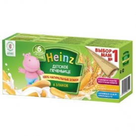 Печенье Heinz 6 злаков 160г с 5 месяцев