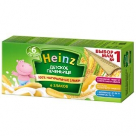 Печенье Heinz 6 злаков 180г с 5месяцев