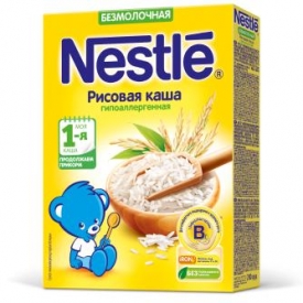 Каша Nestle безмолочная рис 200г с 4месяцев