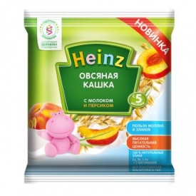 Каша Heinz молочная овсяная с персиком Сашет 30г с 5 месяцев
