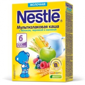 Каша Nestle Мультизлаковая яблоко-черника-малина с 220 с 6месяцев