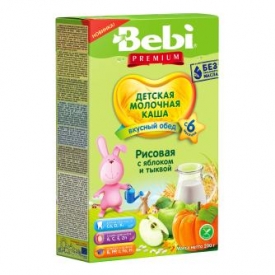 Каша молочная Bebi Premium рис-яблоко-тыква 200г с 6месяцев