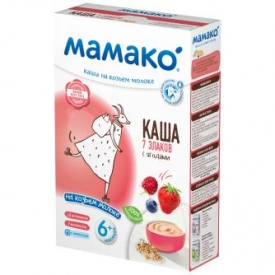 Каша Мамако 7 злаков с ягодами на козьем молоке 200г с 6 месяцев