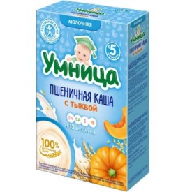 Каша Умница молочная пшеничная с тыквой 200г с 5 месяцев