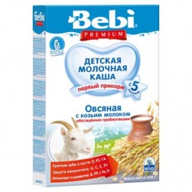 Каша Bebi Premium на козьем молоке  овсяная 200г с 5 месяцев