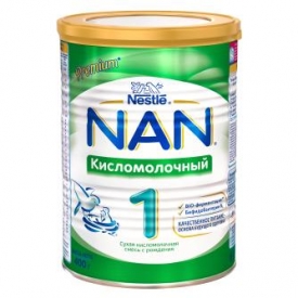 Смесь  NAN 1 кисломолочный 400г с 0мес