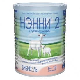 Молочная смесь Бибиколь 2 с пребиотиками на основе козьего молока 400 г с 6-12 мес