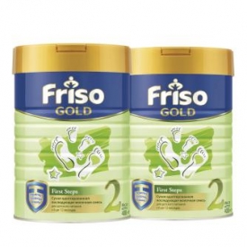 Смесь Friso Голд 2 молочная с пребиотиками 2*400г с 6 месяцев